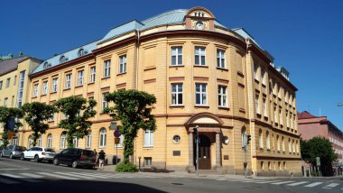 Early 20th-century Lyceum building at Maariankatu 7, currently houses Swedish-language elementary school, Turku, Finland - June 2, 2018