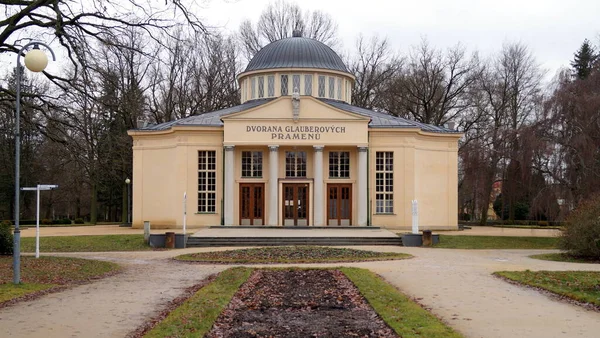 Glauber Springs Pavilhão Água Mineral Frantiskovy Lazne República Checa Janeiro — Fotografia de Stock