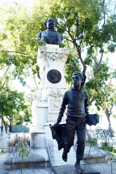 Monument Eduardo Coelho Founder 1864 Publisher Popular Newspaper Diario Noticias — Stock Photo, Image