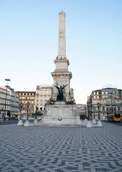 Plaza Los Restauradores Con Monumento Erigida 1886 Elvación Norte Vista — Foto de Stock