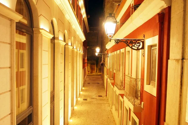 Cena Rua Noturna Perto Avenida Liberdade Horta Cera Lane Lisboa — Fotografia de Stock