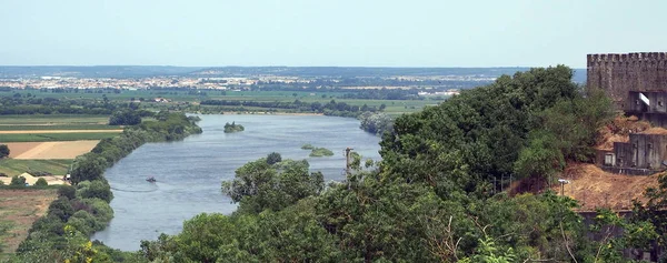 Vista Del Valle Del Tajo Desde Orilla Derecha Hacia Alentejo — Foto de Stock