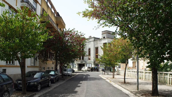 Viale Del Ottobre Vista Verso Centro Della Città Santarem Portogallo — Foto Stock