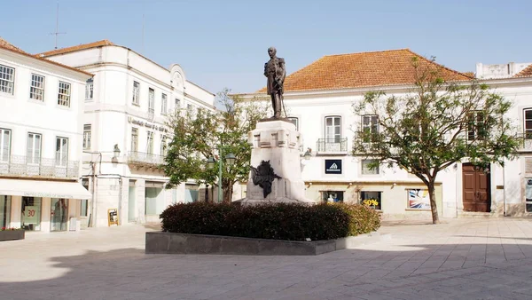 Marquez Bandeira将军雕像 贵族和政治家 2021年7月11日生于葡萄牙Santarem Bandeira广场Santarem — 图库照片