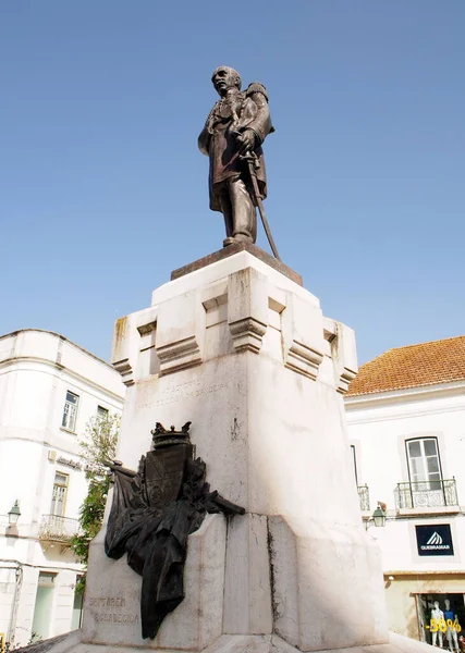 Estátua General Márquez Bandeira Nobre Político Nascido Santarém Praça Bandeira — Fotografia de Stock