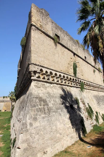 Ramparts Walls Castello Normanno Svevo Aka Swabian Castle Századi Norman — Stock Fotó