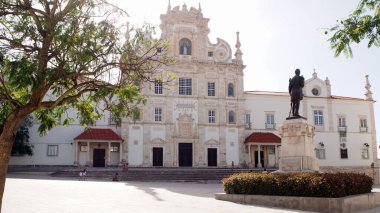 Cathedral of Our Lady of the Immaculate Conception, aka Santarem Cathedral, dating from the 17th century, facing the Sa da Bandeira Square, Santarem, Portugal - July 11, 2021