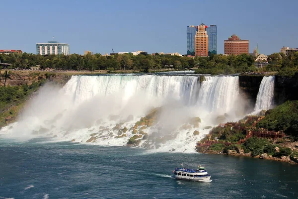 Niagara River Nedanför Falls Från Kanadensiska Sidan Bridal Veil Faller — Stockfoto