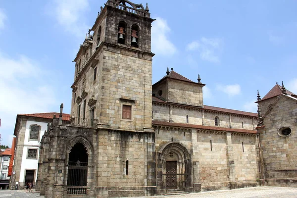 Kathedraal Van Braga Een Van Belangrijkste Gebouwen Portugal Vanwege Zijn — Stockfoto