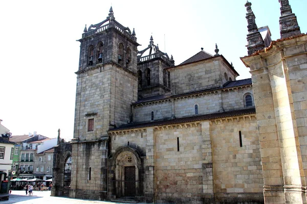 Catedral Braga Uno Los Edificios Más Importantes Portugal Debido Historia —  Fotos de Stock