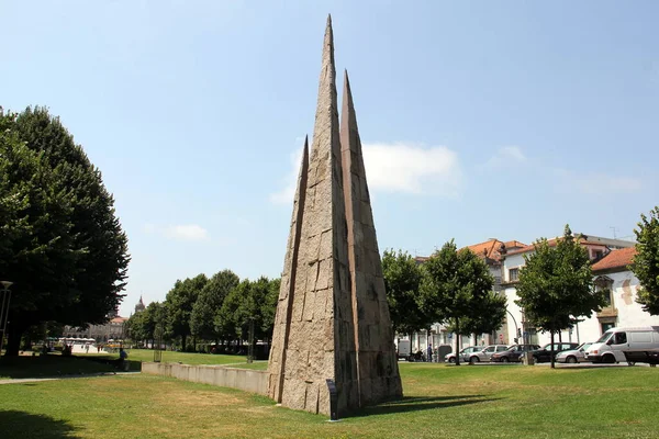 Denkmal Für Papst Johannes Paul Zum Gedenken Den Besuch Der — Stockfoto