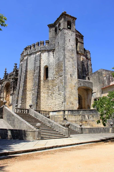 Romanische Rundkirche Aus Dem Jahrhundert Christuskloster Schloss Und Tempelritterkloster Tomar — Stockfoto