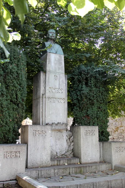 Busta Pomník Joao Franco Portugalský Politik Premiér Začátku Století Guimaraes — Stock fotografie