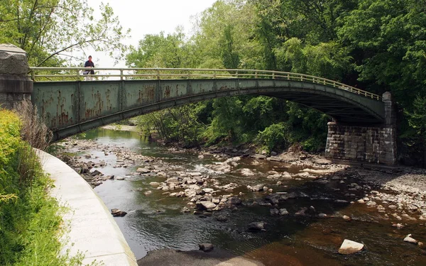 Puente Metálico Antiguo Sobre Río Croton Aguas Abajo Presa New —  Fotos de Stock