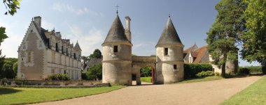 Nitray Kalesi 16. yüzyılda, muhtemelen 13. yüzyıldan kalma, Athee-sur-Cher, Loire Valley, Fransa - 2 Temmuz 2019