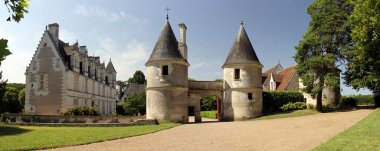 Nitray Kalesi 16. yüzyılda, muhtemelen 13. yüzyıldan kalma, Athee-sur-Cher, Loire Valley, Fransa - 2 Temmuz 2019