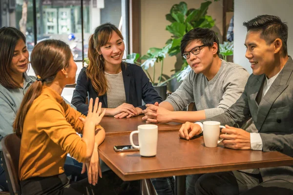 Affärsbakgrund För Företagsledare Som Har Möte Med Olika Projektarbetslag Arbetsplatsen — Stockfoto