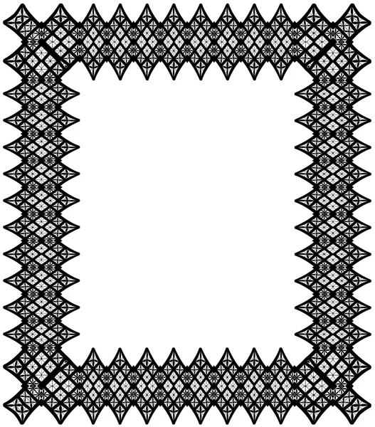 黑色花边框架 — 图库矢量图片