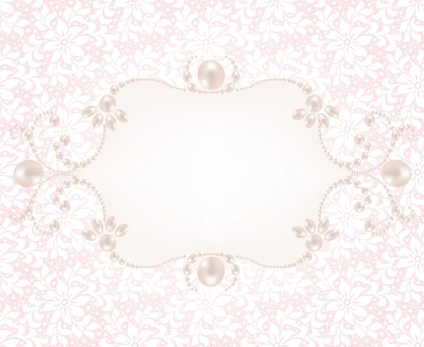 Background with pearl frame — Stock Vector