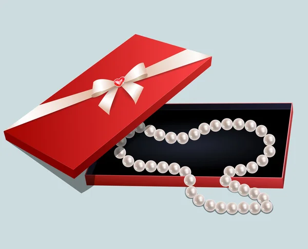 Collier en coffret cadeau — Image vectorielle