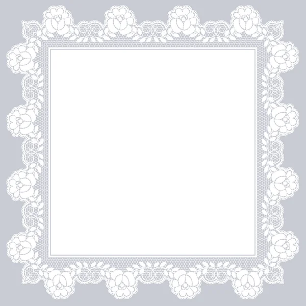 Servilleta de encaje blanco — Vector de stock