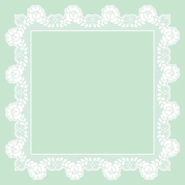 White lace frame — Stock Vector