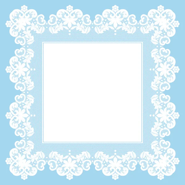 White lace napkin — Stock Vector