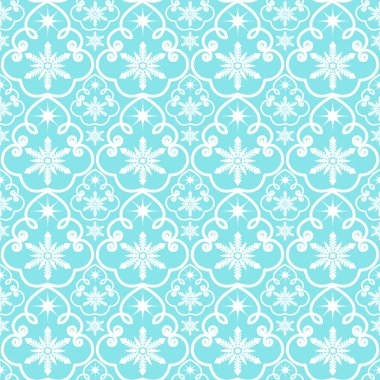 desen üzerinden kar taneleri