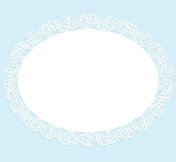 Serviette en dentelle blanche — Image vectorielle