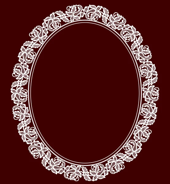 White lace frame — Stock Vector