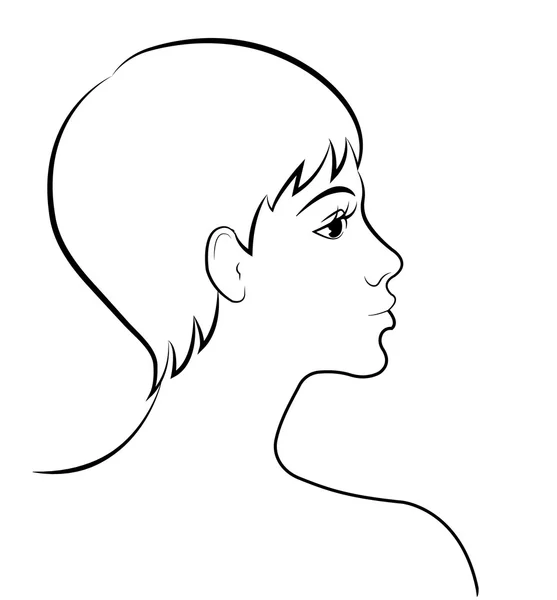 Croquis d'une femme — Image vectorielle