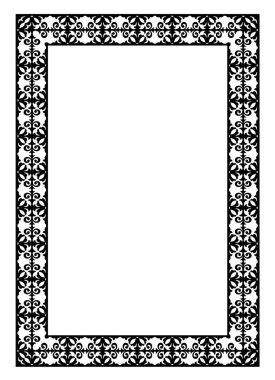 siyah dekoratif çerçeve