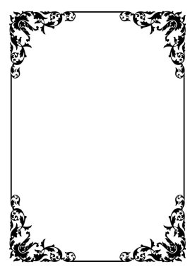 Çiçek desenli çerçeve