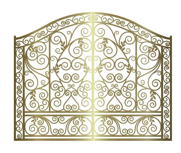 Golden vintage gate — Stock Vector