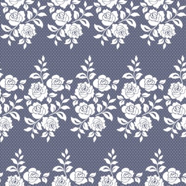 Güllü dantel desen