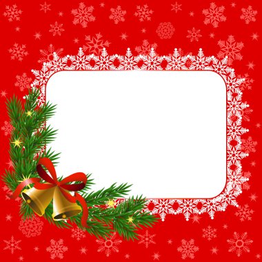 kar tanesi çerçeve ve çan