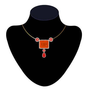 kolye bir manken üzerinde