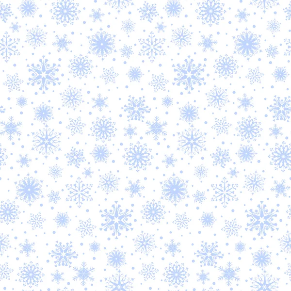 Flocons de neige bleus sans couture — Image vectorielle