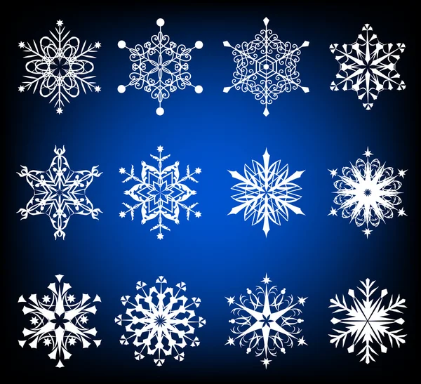 Set of snowflakes — Stock Vector