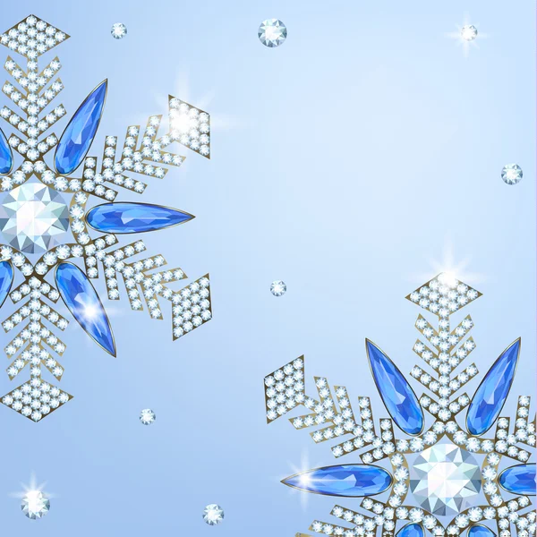 Diamond snowflake — Stock Vector