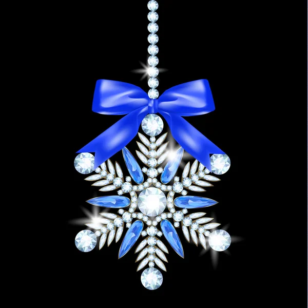 Flocon de neige diamant — Image vectorielle