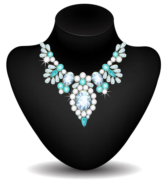 Collar de diamantes — Vector de stock