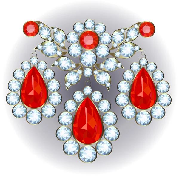 Broche en or — Image vectorielle