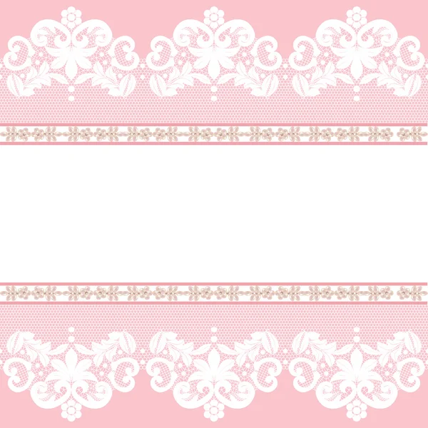 White lace borders — Stock Vector