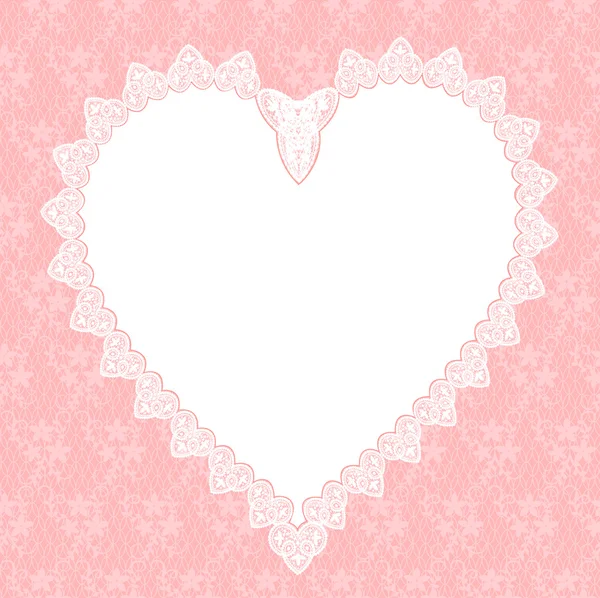 Lace heart — Stock Vector