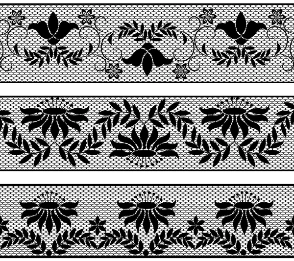 Set of lacy borders — Stock Vector