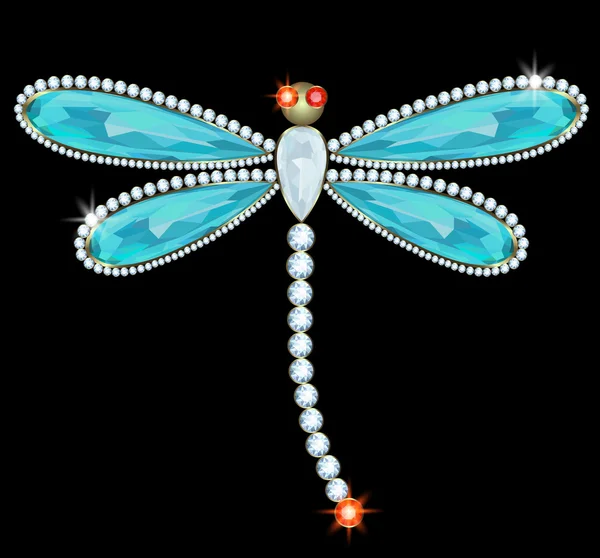 Broche libellule — Image vectorielle