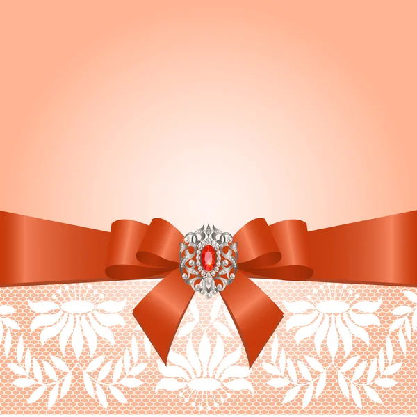 Lace with bow — Stock Vector