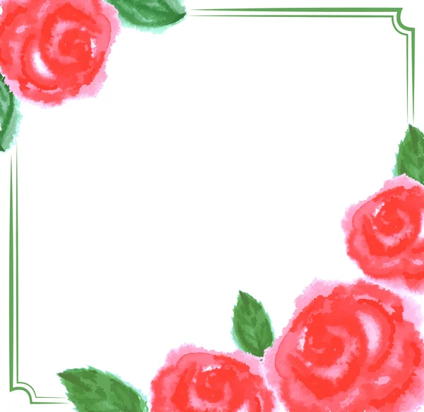 Tarjeta con rosas — Archivo Imágenes Vectoriales