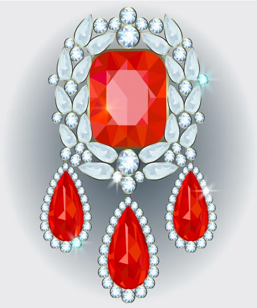 Broche diamant — Image vectorielle